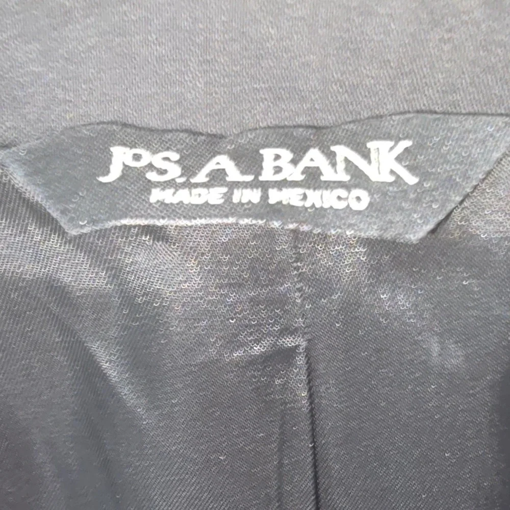 Jos. A. Bank Mens 50L Black 100% Wool 3-Button Blazer Sport Coat Jacket